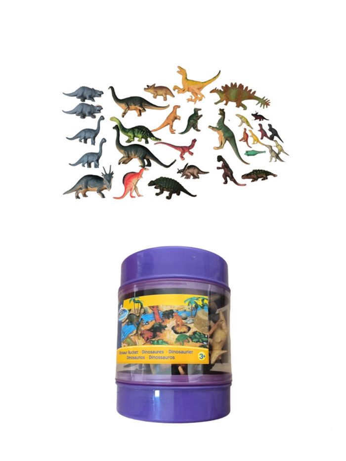 Baril figurines dinosaures 29 dinosaures
