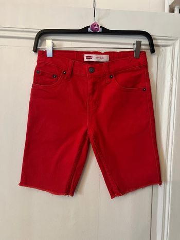 Short bermuda 511 slim en jean rouge 10 ans - Levi's