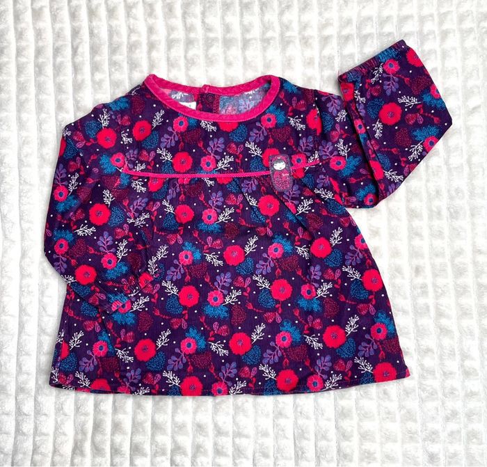 Blouse fille 9 mois en velours