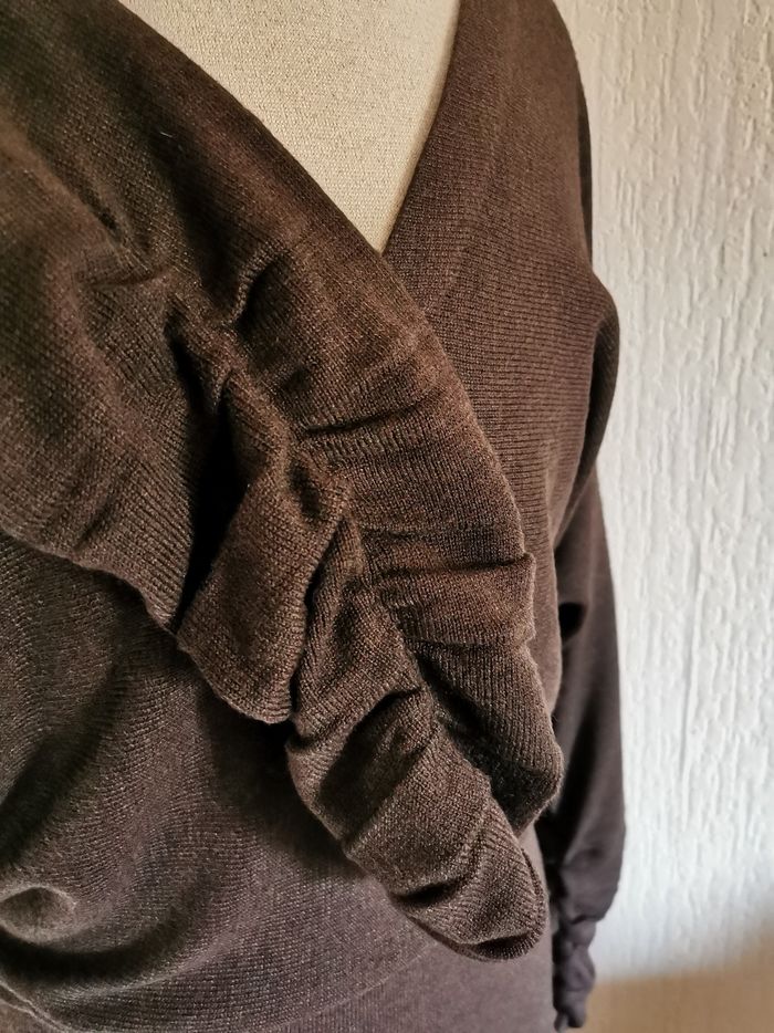 Robe longue marron en maille Zapa T38 - photo numéro 3