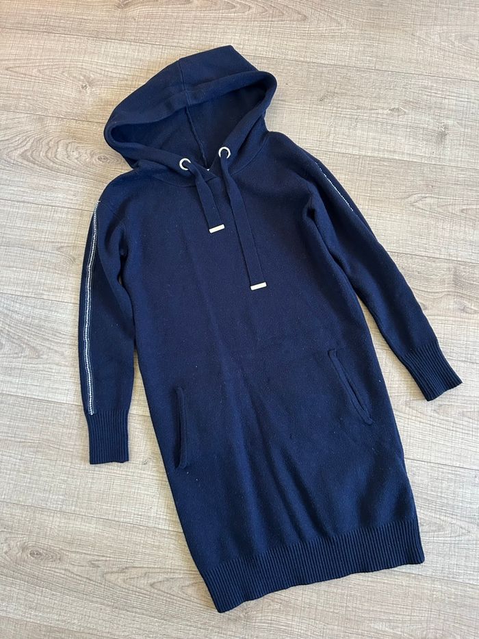 Robe pull bleue marine avec capuche Morgan taille XS TBE - photo numéro 7