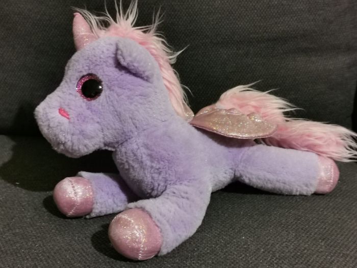 Peluche licorne violette - photo numéro 2