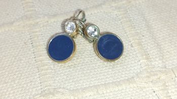 Boucles d'oreilles dormeuses bleues
