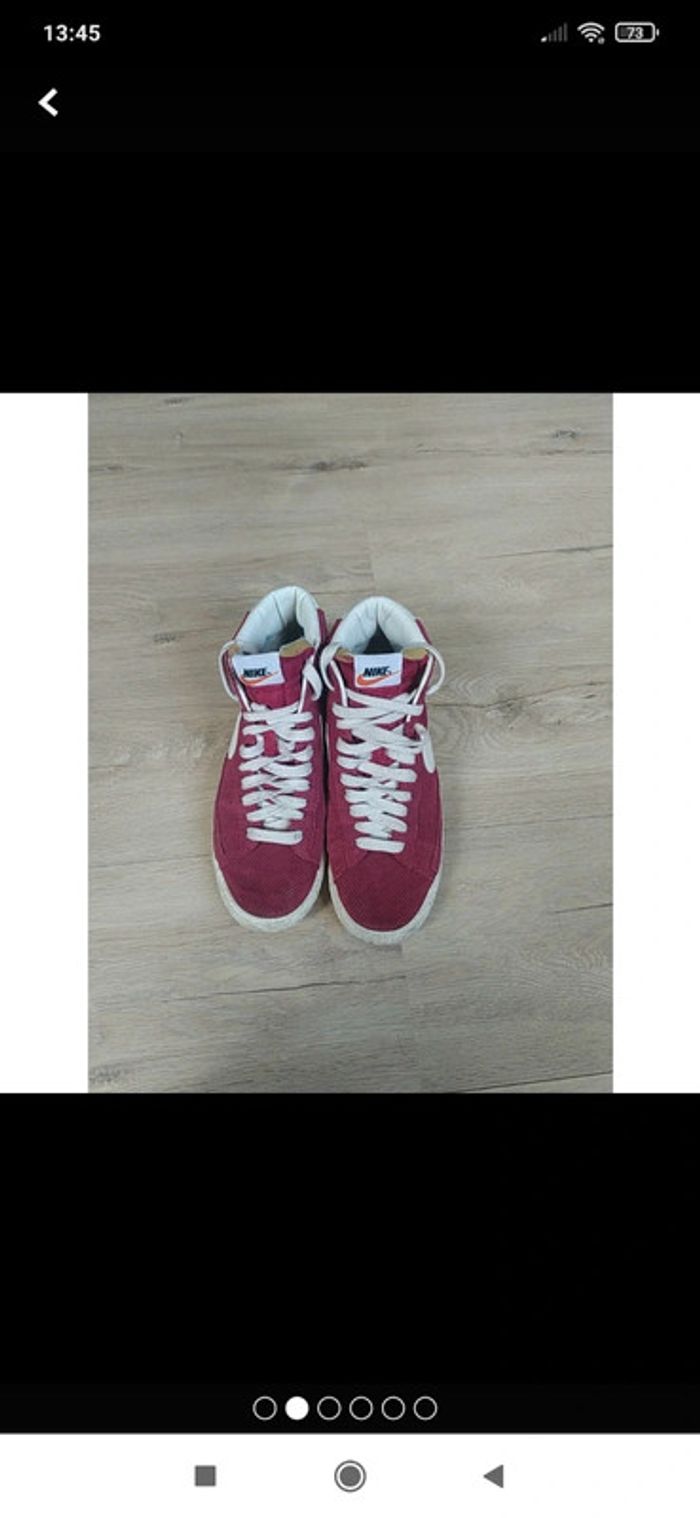 Baskets Nike blazer pointure 40 bordeaux vintage y2k - photo numéro 2