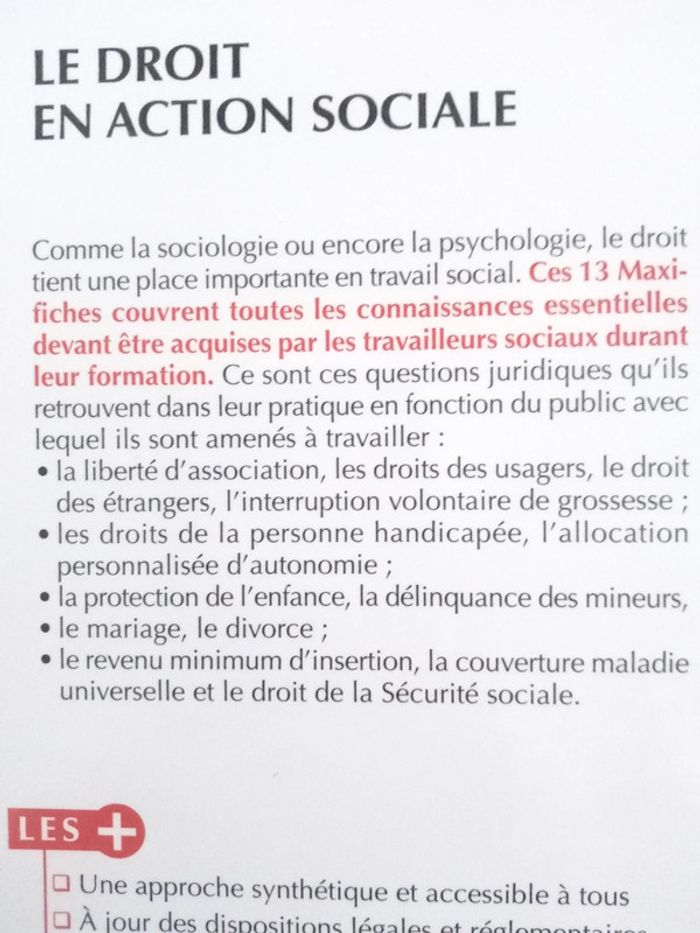 Maxi Fiches Le droit en action sociale - photo numéro 6