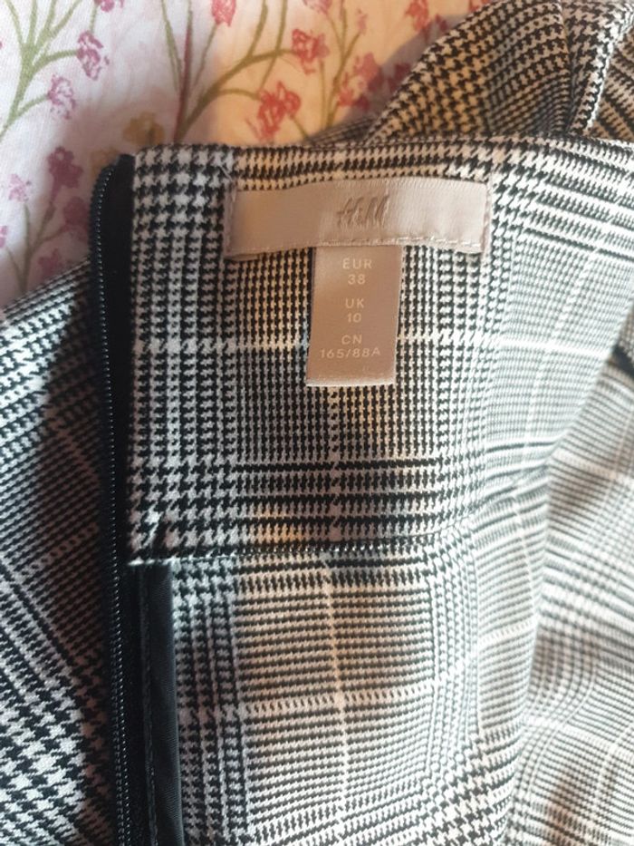 Robe à carreaux maches 3/4