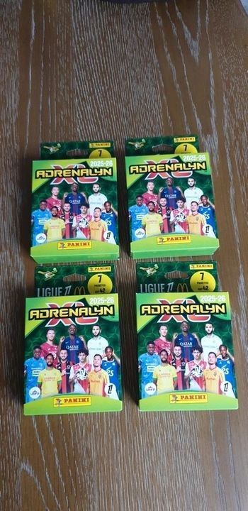 4 Pack Panini - Adrenalyn XL Ligue 1 2025/2026 Blister 7 Pochettes non ouvert