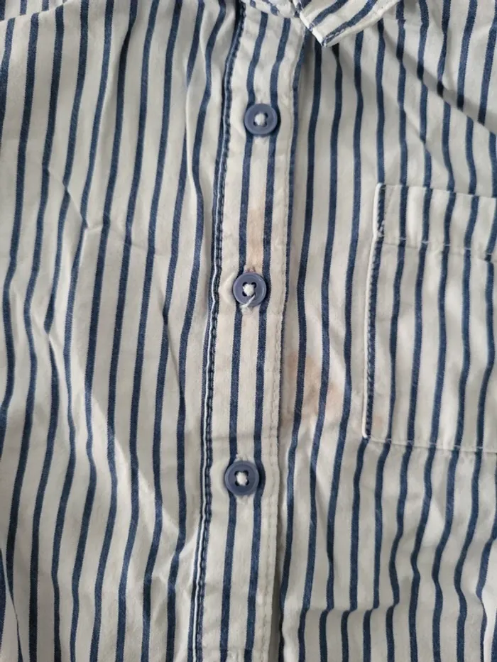 Ensemble salopette jeans et chemise 24mois - photo numéro 2