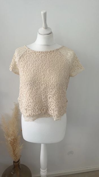 Blouse en dentelle écrue Kookai M