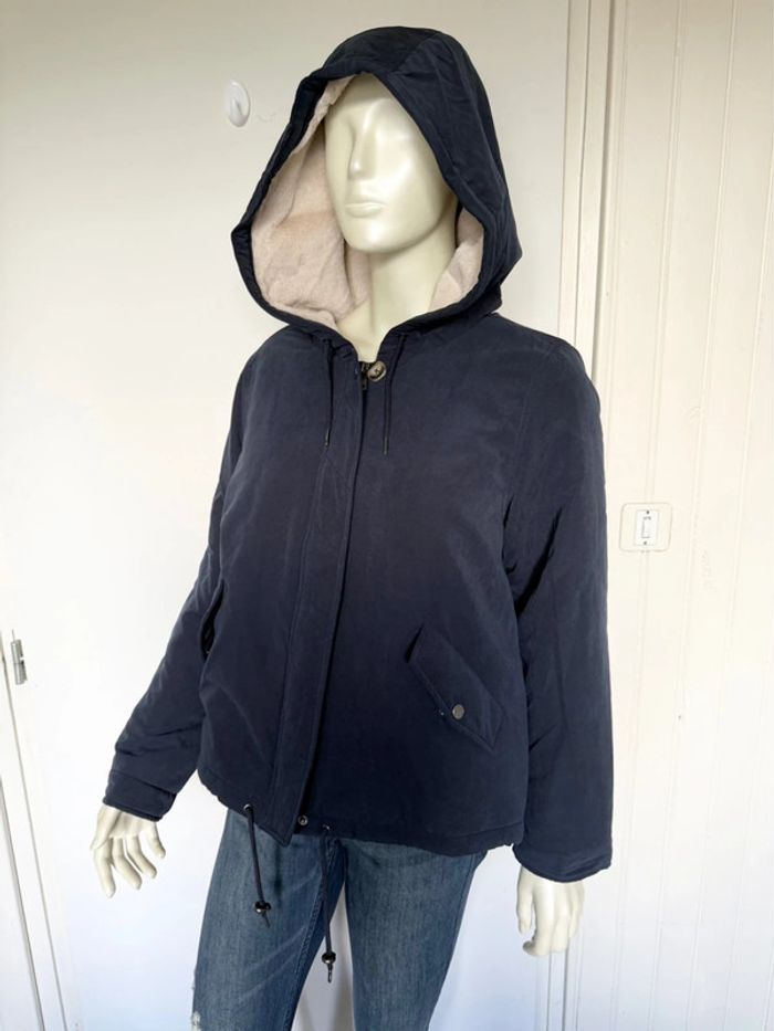 Manteau à capuche doublé ONLY – Taille L – bleu marine – Neuf avec étiquette - photo numéro 19
