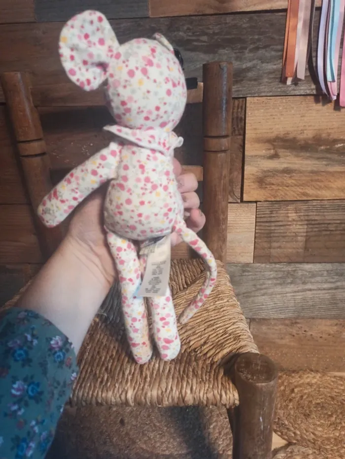 Peluche souris liberty fleurs petit bateau tbe - photo numéro 6