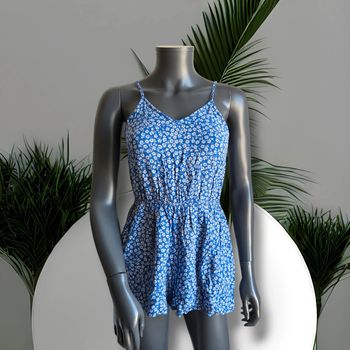 combinaison short - bleu - H&M - très bon état