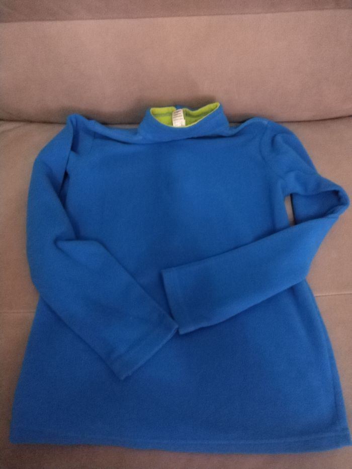 Haut chaud ski garçon 12 ans bleu et jaune - photo numéro 2