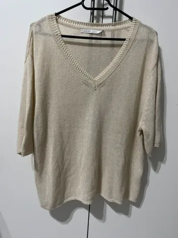 Pull en maille Lauren Vidal doré