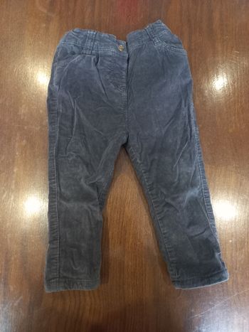Pantalon velour gris foncé TAO 18mois 80 cm