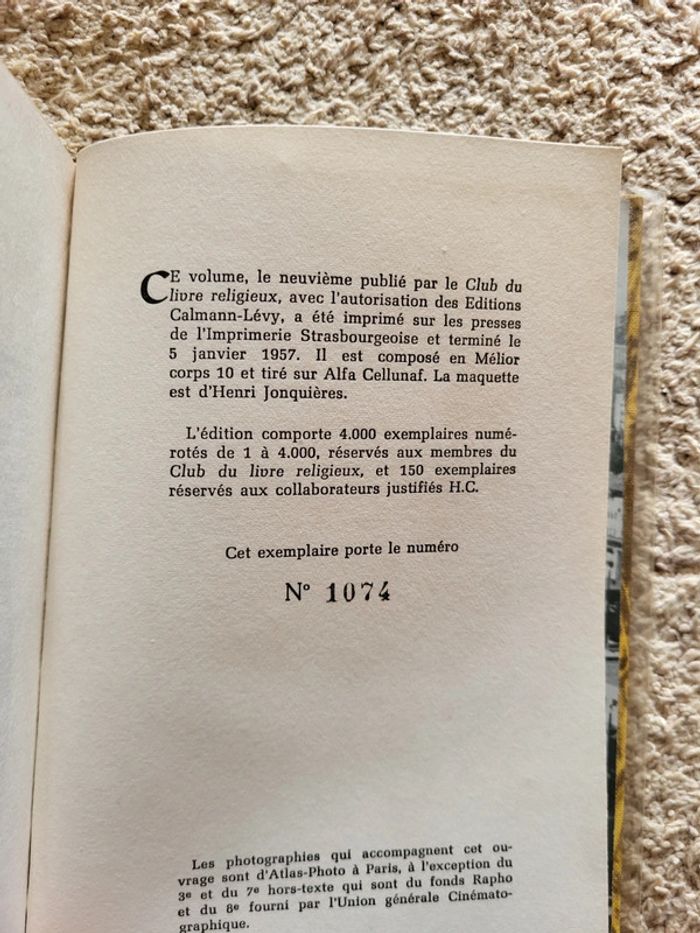 Pleure, ô pays bien-aimé d'Alan Paton - Club du Livre Religieux, exemplaire numéroté - photo numéro 10