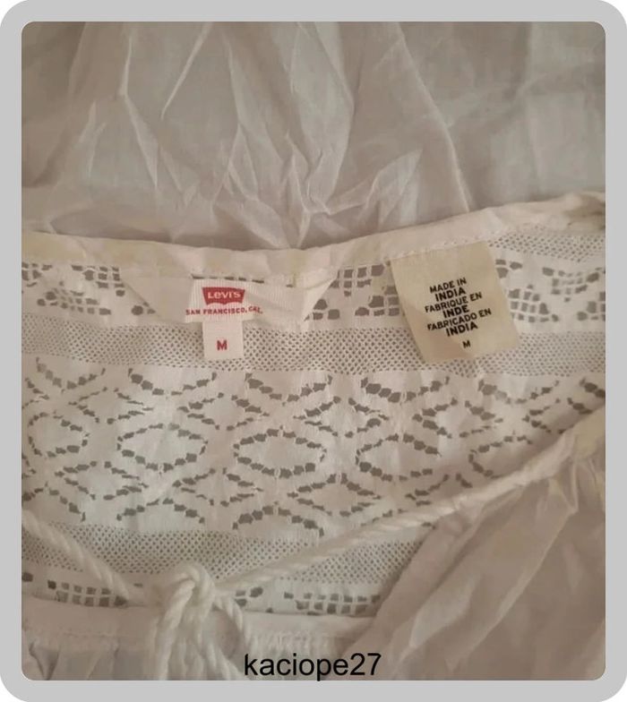 Blouse bohème vintage blanche  Levi's
taille M
M/ 38/ - photo numéro 4