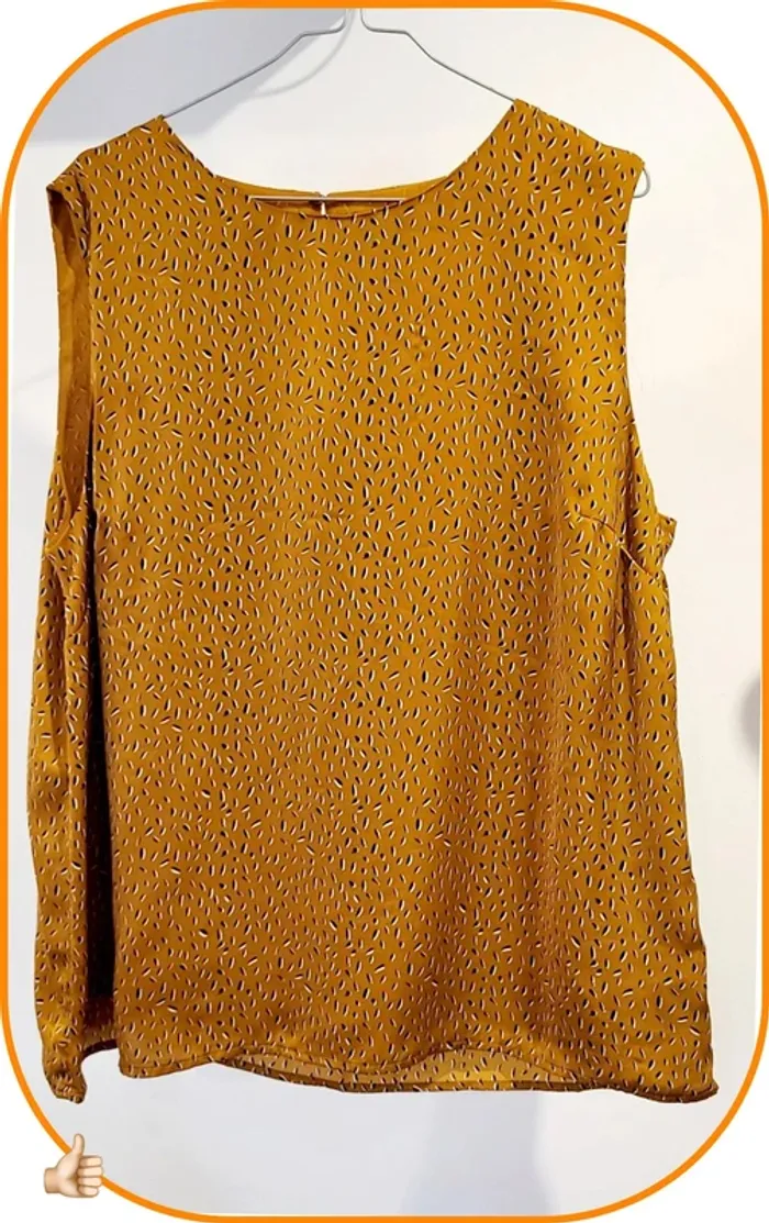 Débardeur imprimé moutarde - KIABI - Taille XL - Très bon état