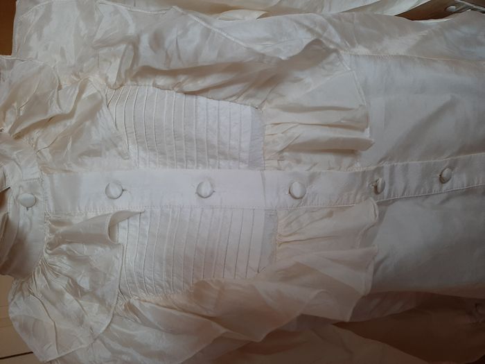 CHEMISIER créme  EN SOIE COL JABOT - AGGABARTI - photo numéro 9