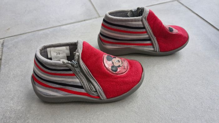 Chaussons botillons rayés Mickey enfant pointure 25 - photo numéro 3