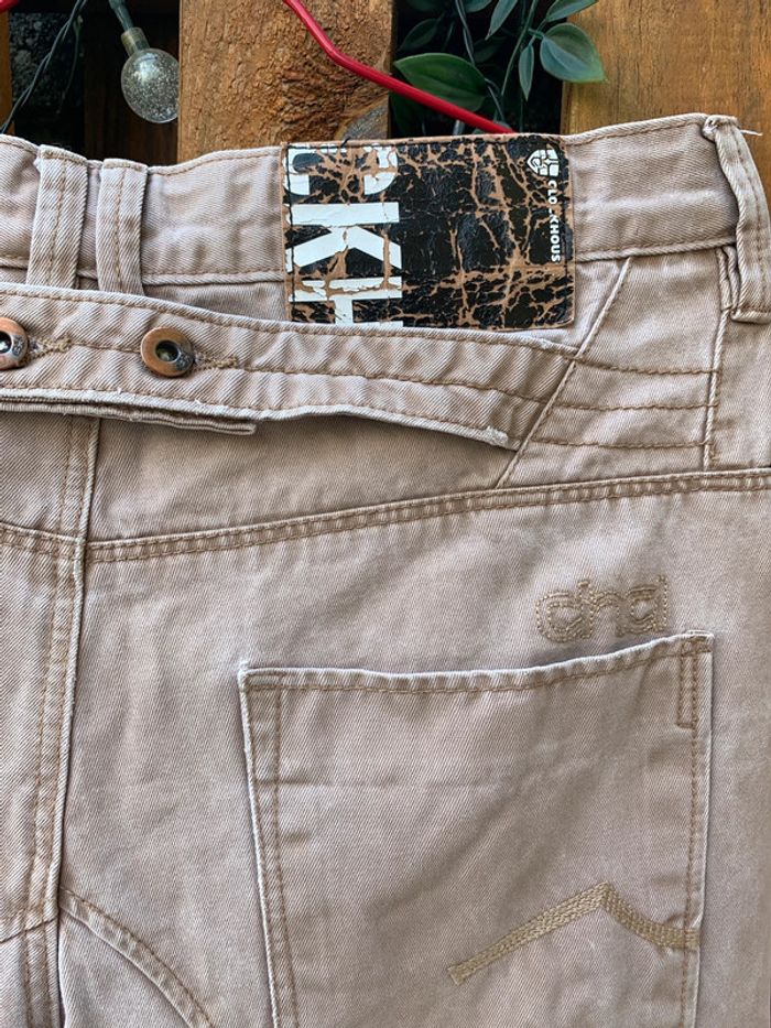 Pantalon cargo beige claire - taille 28/32 clockhouse - photo numéro 6