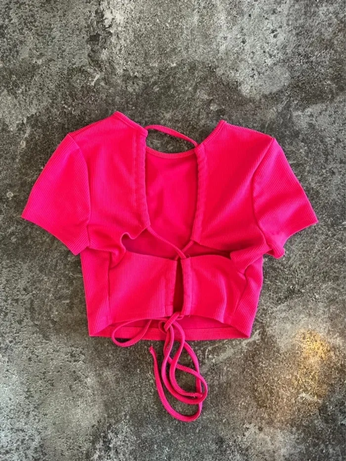 Lot 2 t shirt court femme Shein taille M Pack women crop top Confezione magliette corte donna Damen - photo numéro 5