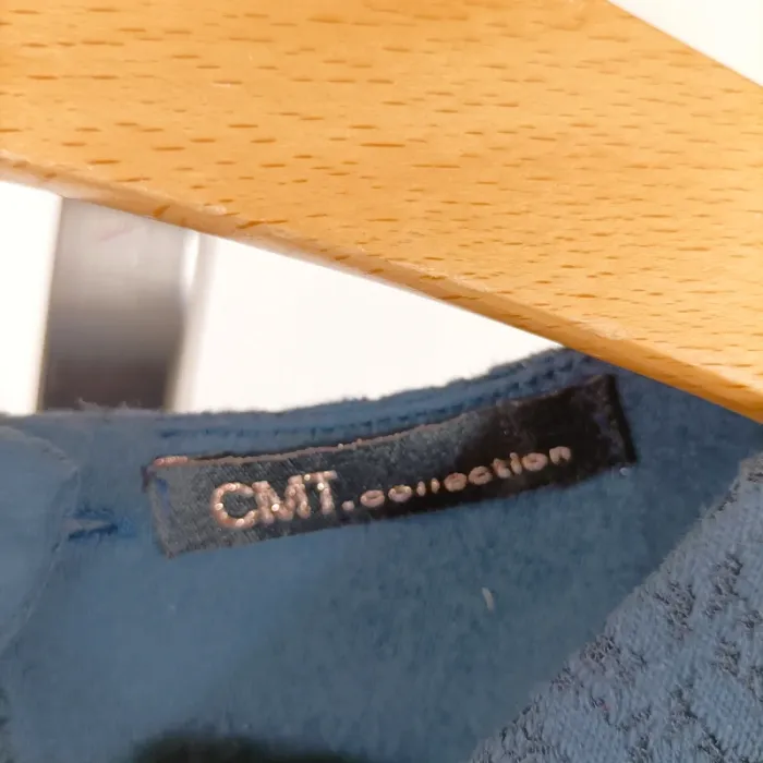 Robe bleue fille 8 ans CMT Collection, sans manches, volantée et texturée A1111 - photo numéro 6