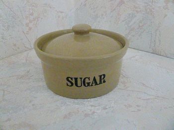 Sucrier en grès vintage