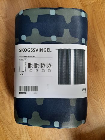 Paire de rideaux occultants satinés neufs Ikea