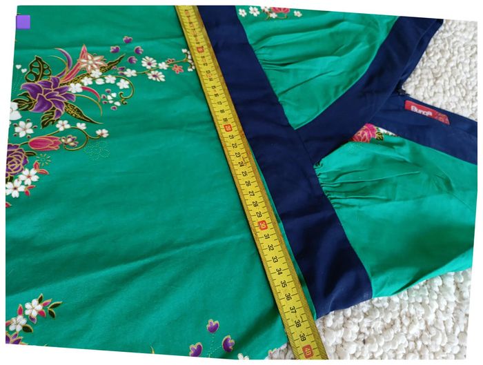 Robe fleurie verte Bunga à bretelles larges vintage cute old school - photo numéro 7