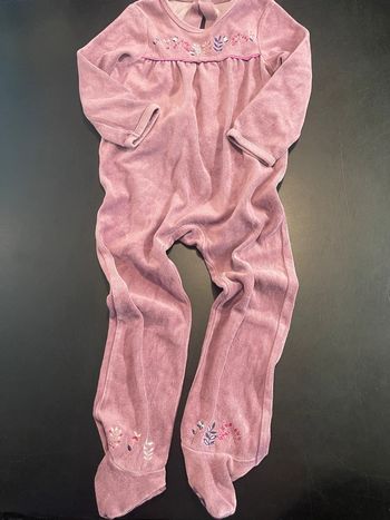 Pyjama velours 36 mois pieds anti dérapant