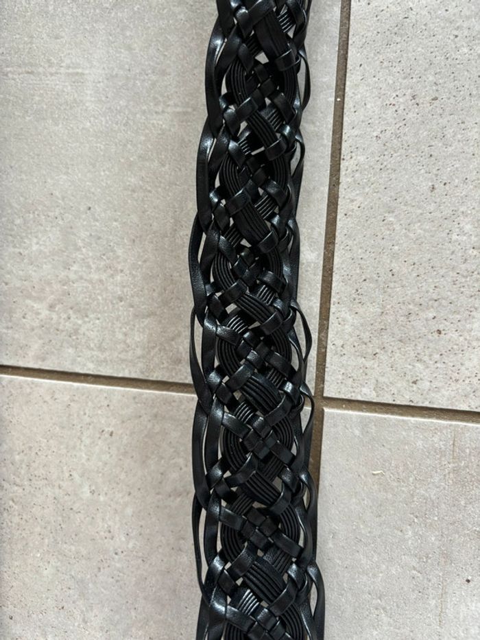 Ceinture tressée noire - photo numéro 2