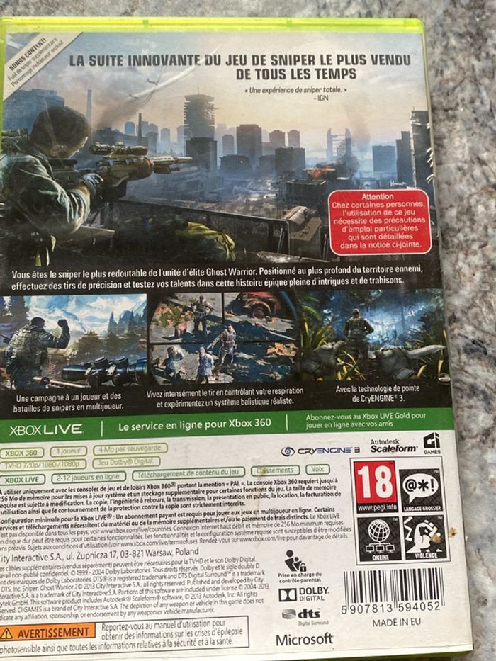sniper 2 ghost warrior limited edition Xbox 360 - photo numéro 3