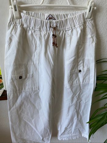 Pantacourt blanc Blanc Du Nil
