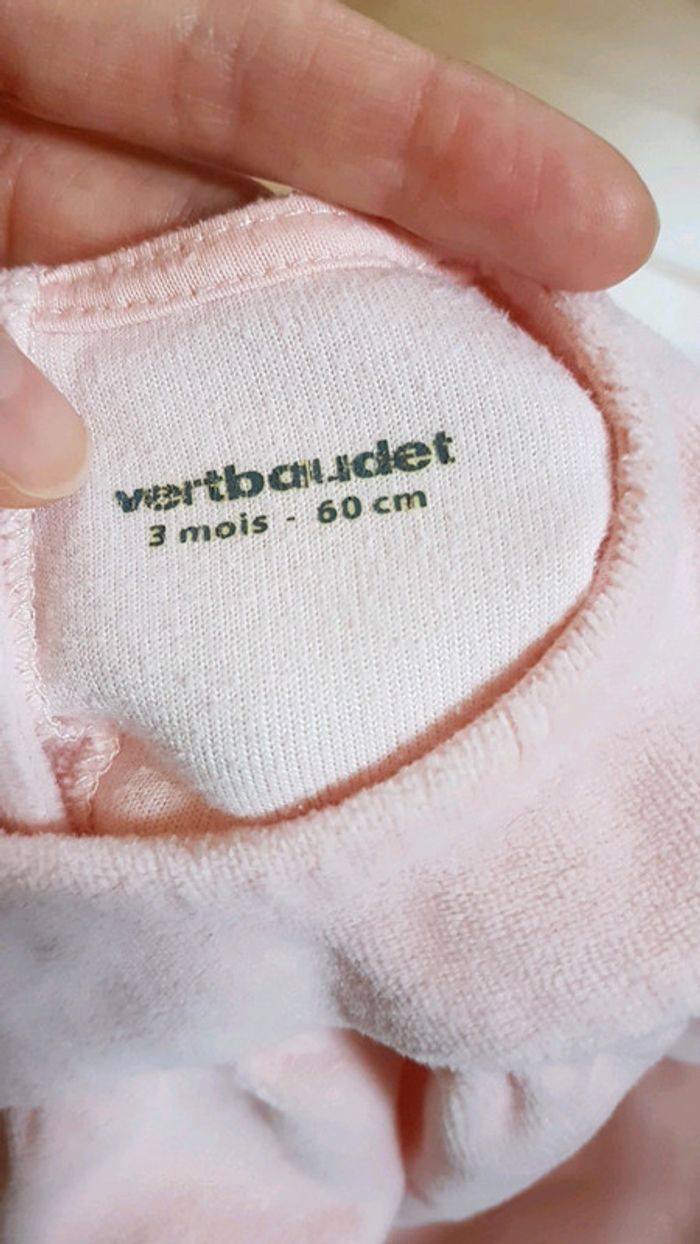 Pyjama rose vertbaudet 3mois - photo numéro 5