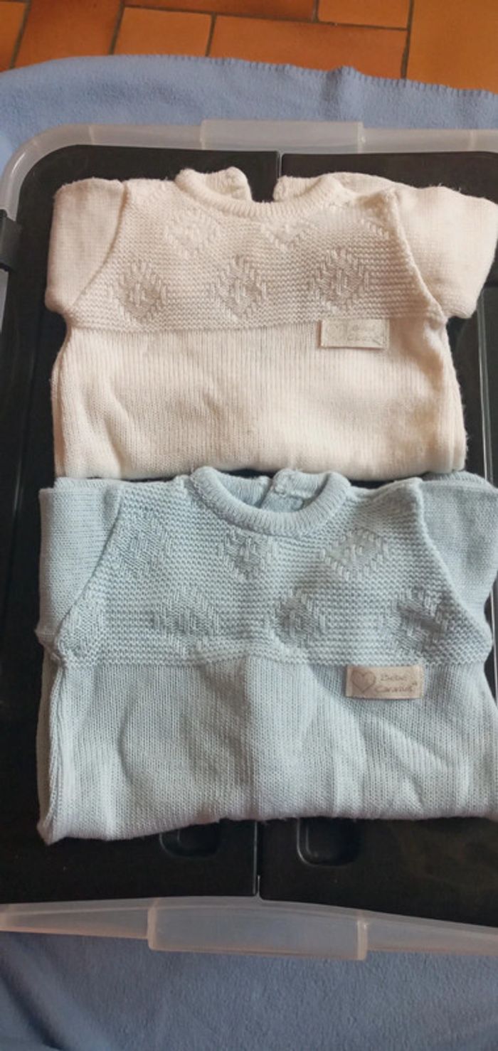 Lot de 2 combinaison Bébé Caramel taille 0/3 mois - photo numéro 2