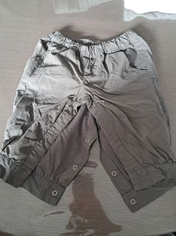 Pantalon doublé à pressions entre jambes