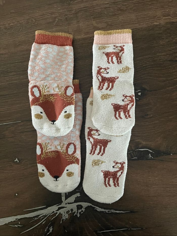 2 paires de chaussettes antidérapantes