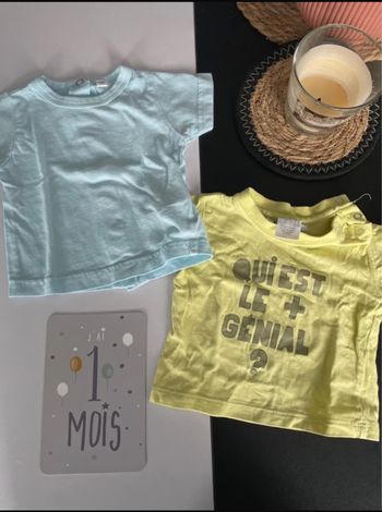 Lot t-shirt 1mois