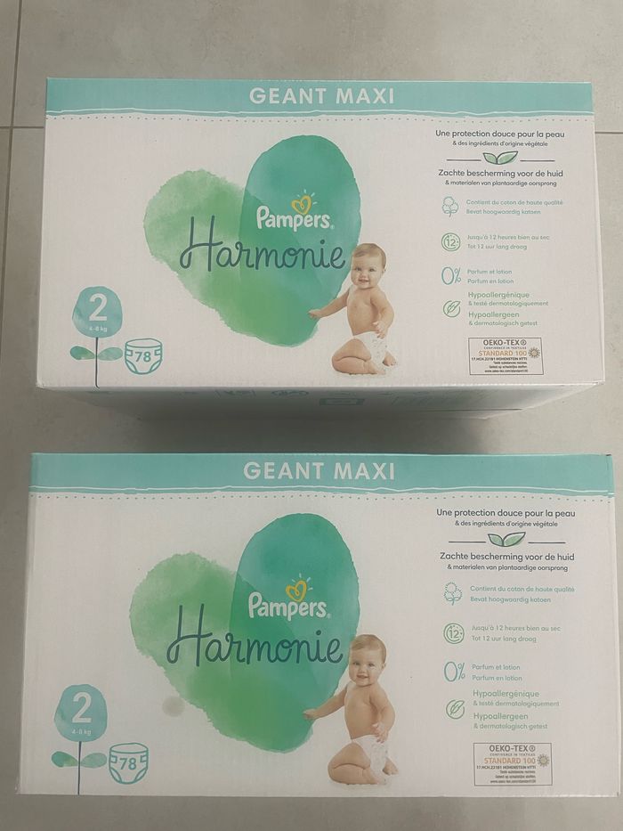 156 couches Pampers Harmonie taille 2