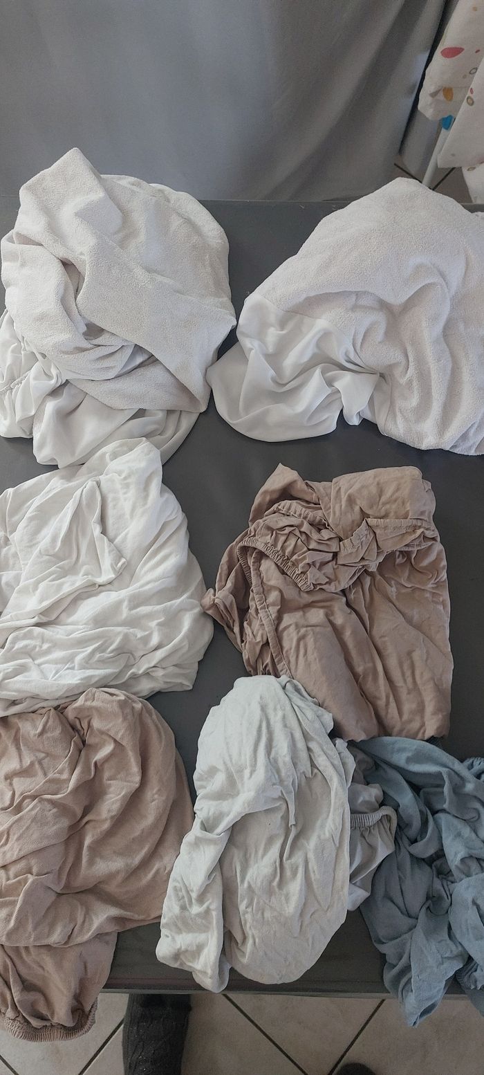 Draps housse et alèse lit bébé - photo numéro 4