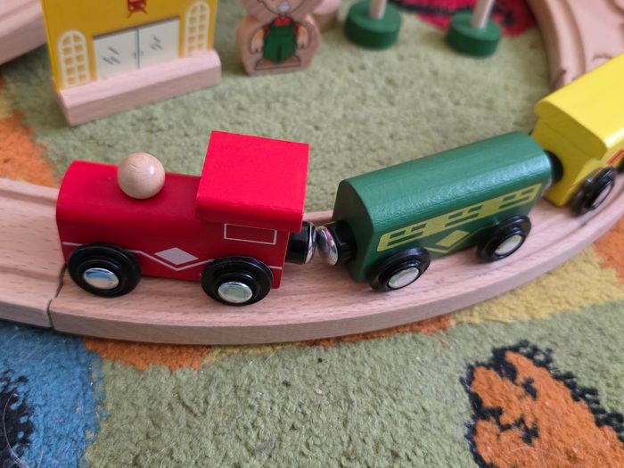 MON PREMIER TRAIN EN BOIS 80 PIÈCES GRAND CIRCUIT - photo numéro 3