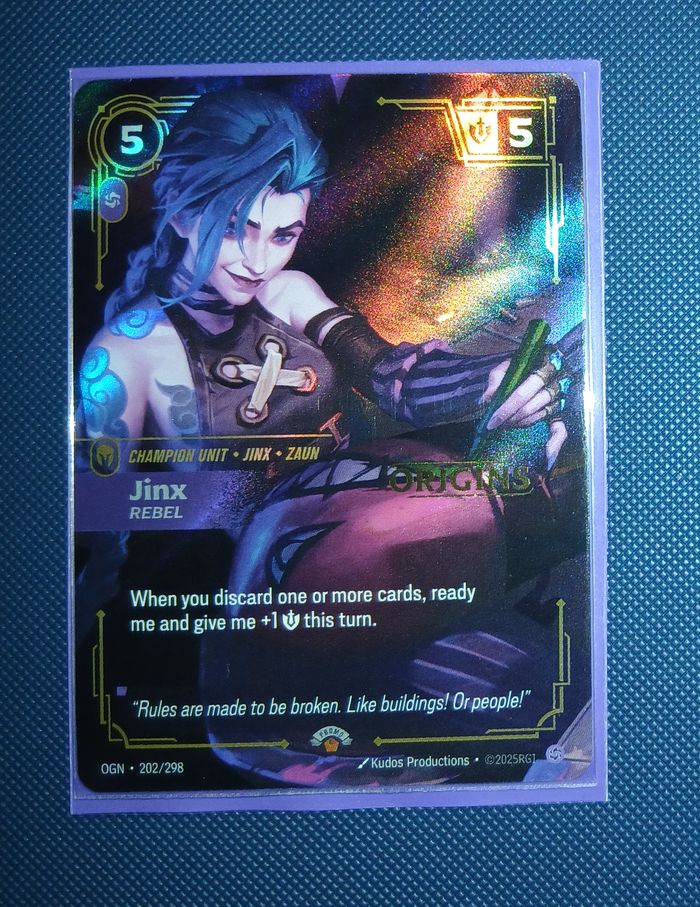 RIFTBOUND Jinx, Rebel 202/298 OGNX – Epic – 1ère édition Origins Promos