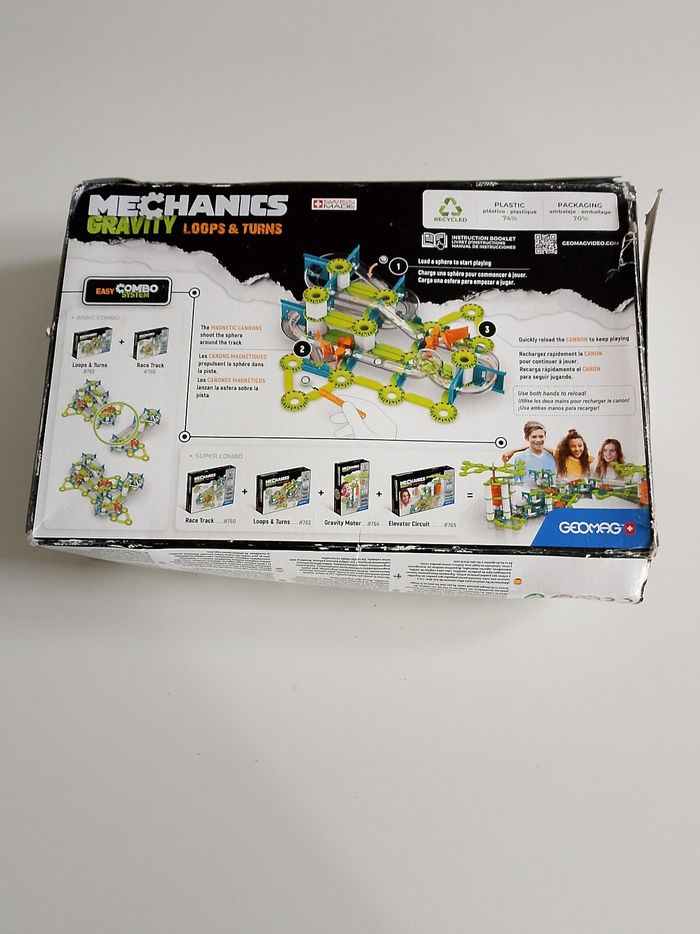 Geomag mechanics gravity loops & tiens 130 pièces complet - photo numéro 2