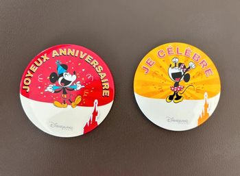 Badges anniversaire Disneyland Paris