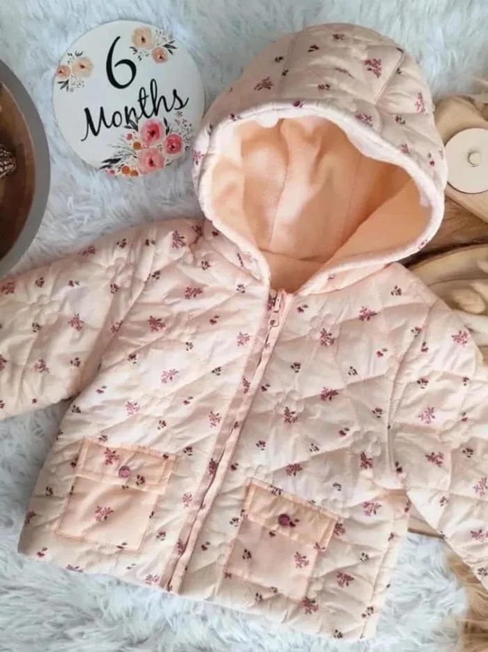 Manteau fleurie réversible sergent major fille 6 mois 🎀 - photo numéro 3
