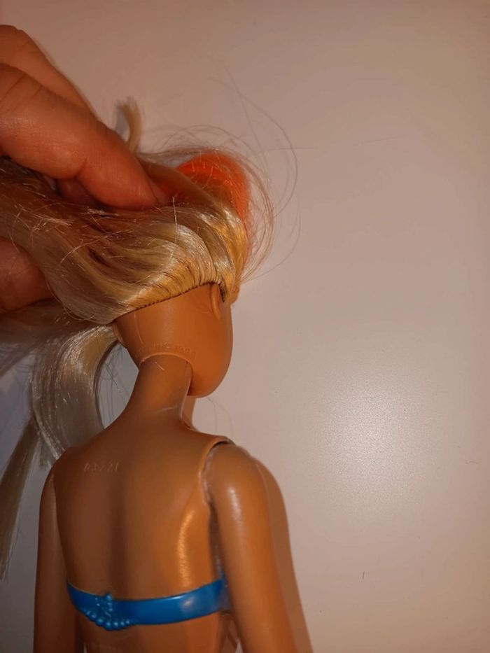 Poupée mattel barbie sirene color change hair (Année du moule corp 2010 tête 1998) - photo numéro 4