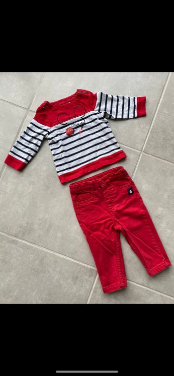 Ensemble Tee shirt manches longues et Jean Disney 9 mois