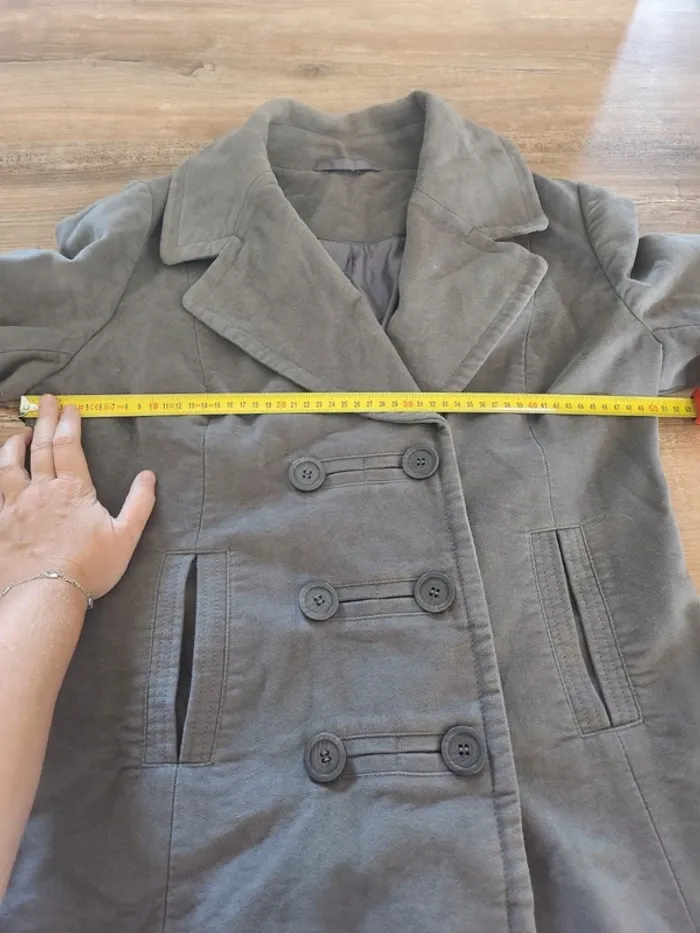Veste manteau parka grise très bon état taille 42 M&Co - photo numéro 6