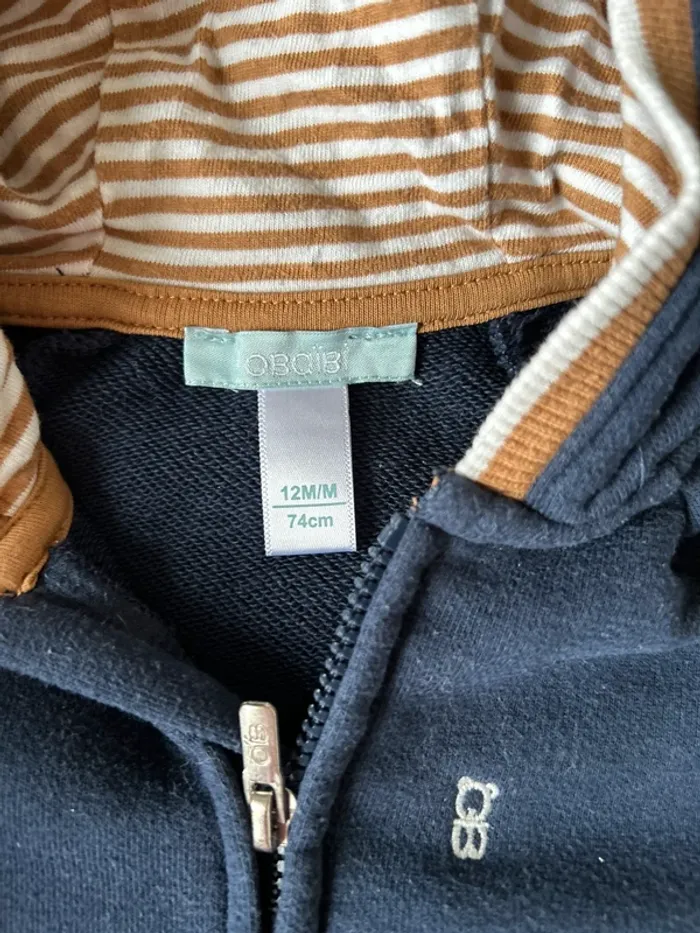 Gilet bleu et marron - photo numéro 3